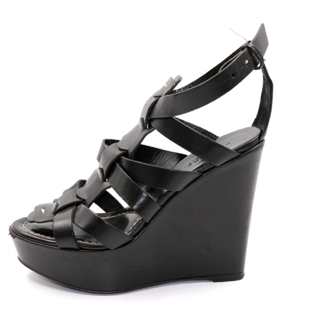 BARBARA BUI Wedge Leather Gladiator Sandals SZ 40